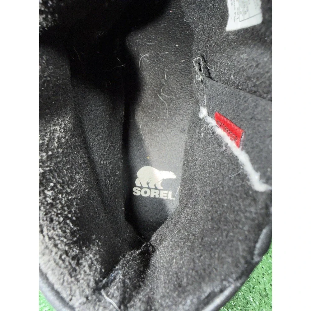Sorel Explorer II Women Size 9.5 Black Waterproof Rain Boots Lightweight Comfort